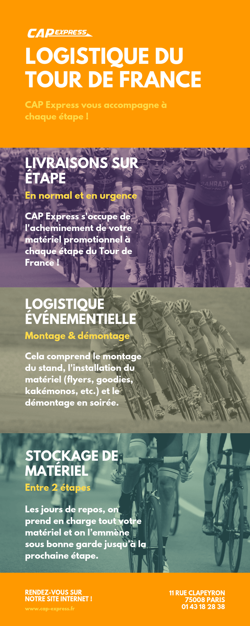 Logistique du Tour de France avec CAP Express