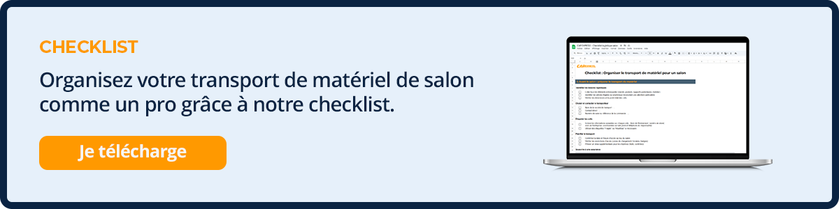 Checklist - Organiser le transport de matériel de salon