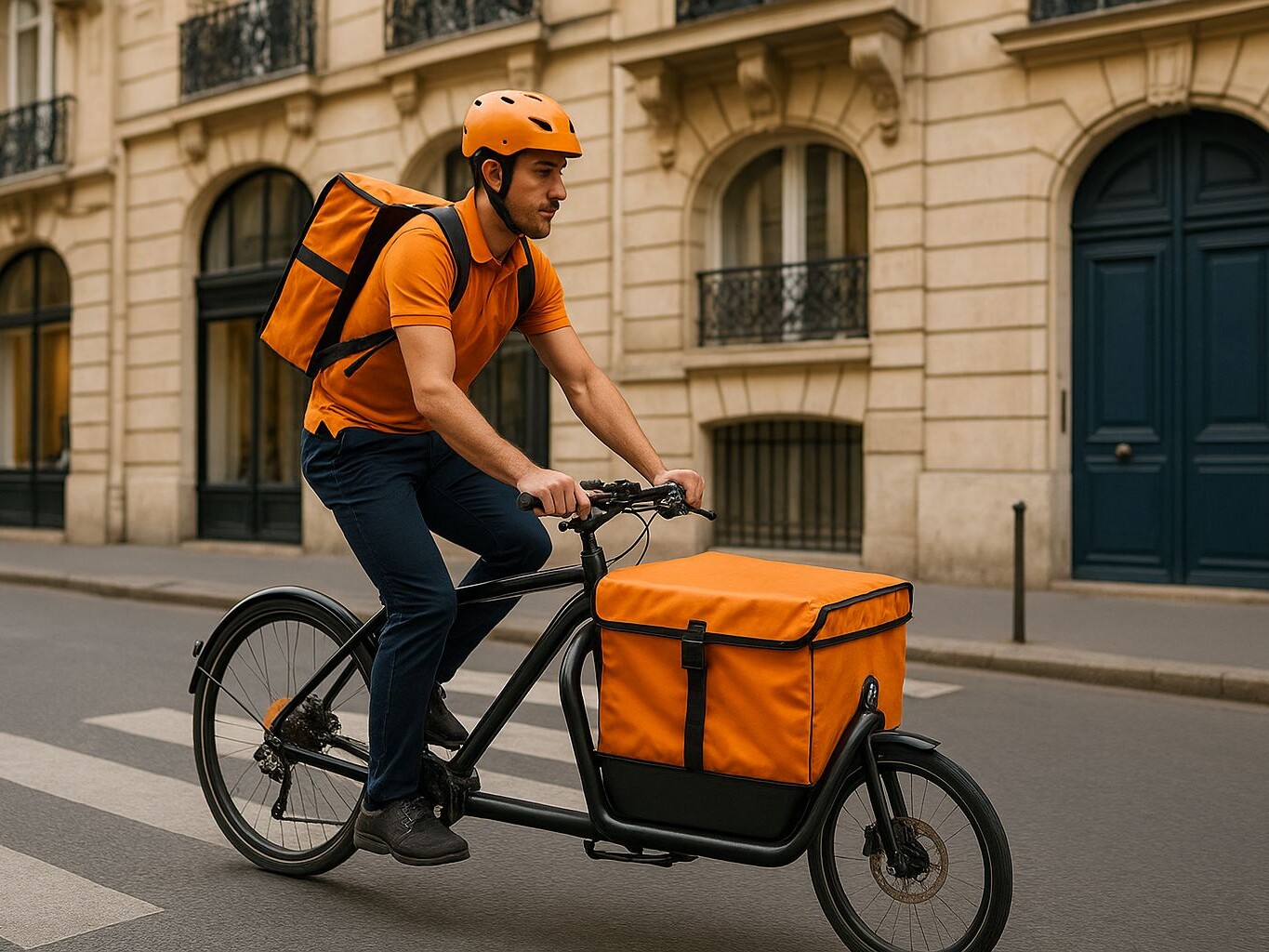 Coursier vélo cargo Paris