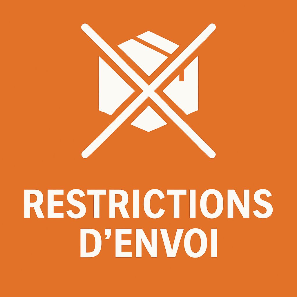 Icone restrictions marchandises pour les envois - CAP Express
