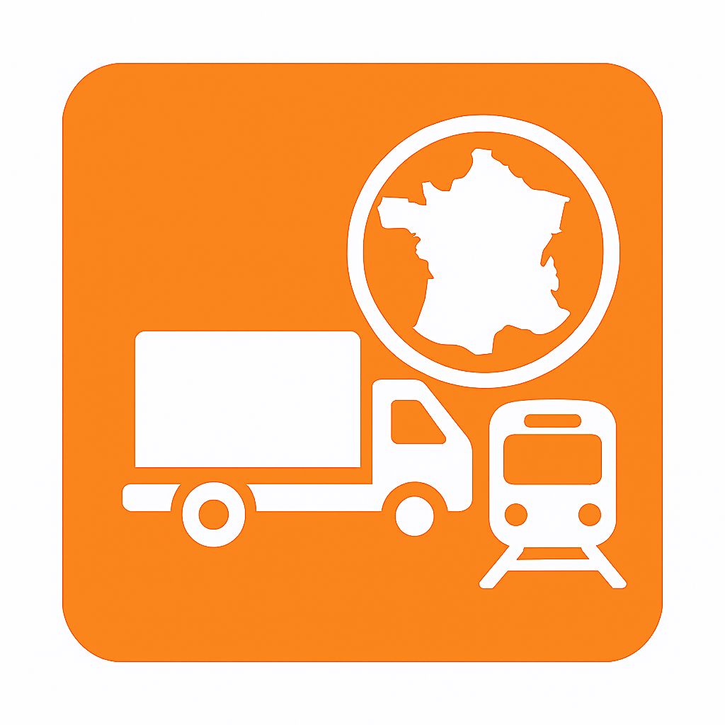 icone transport combiné train + camion